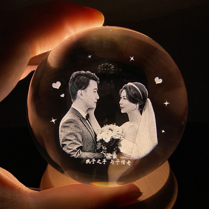 Birthday commemorative gift DIY music crystal ball