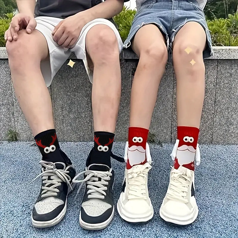Cute Christmas socks with magnets