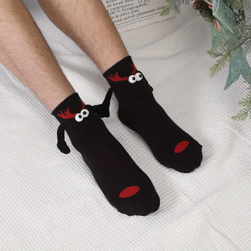Cute Christmas socks with magnets