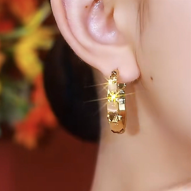 Exquisite Cat's Eye Earrings