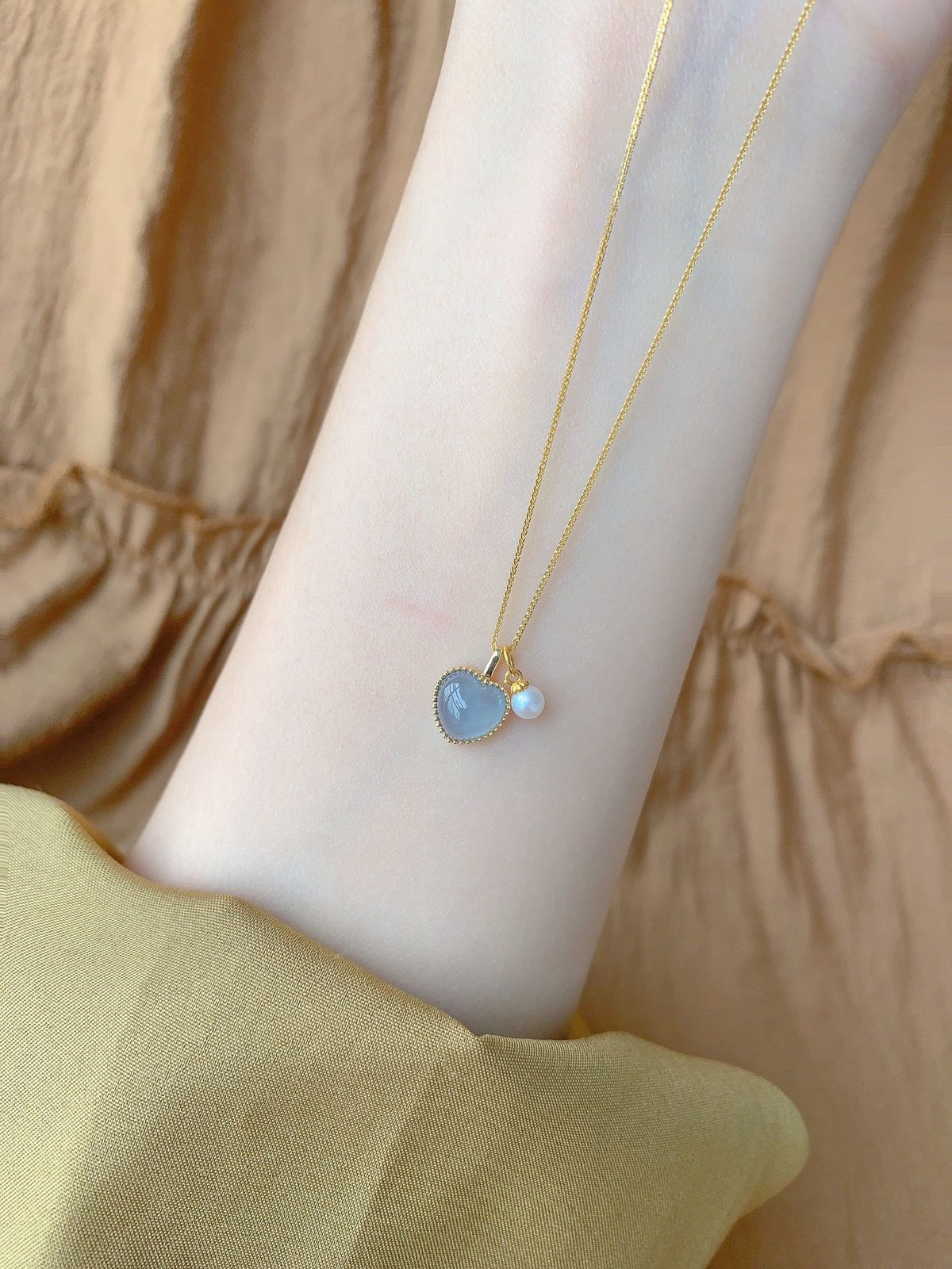 Beloved - Aquamarine & Pearl Necklace