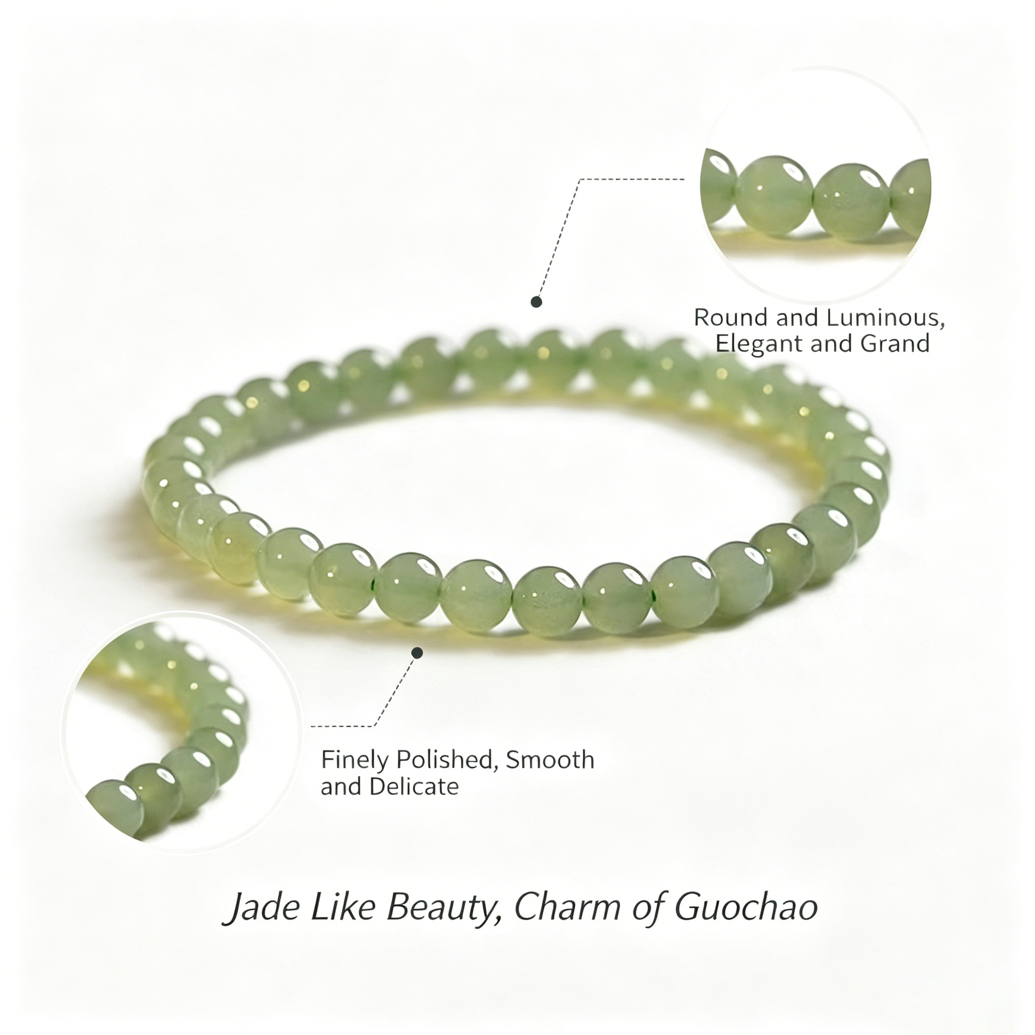 「First Rain」Hetian Jade Bracelet