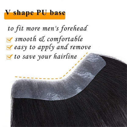 Men's Hairline Toupee 100 Human Hair