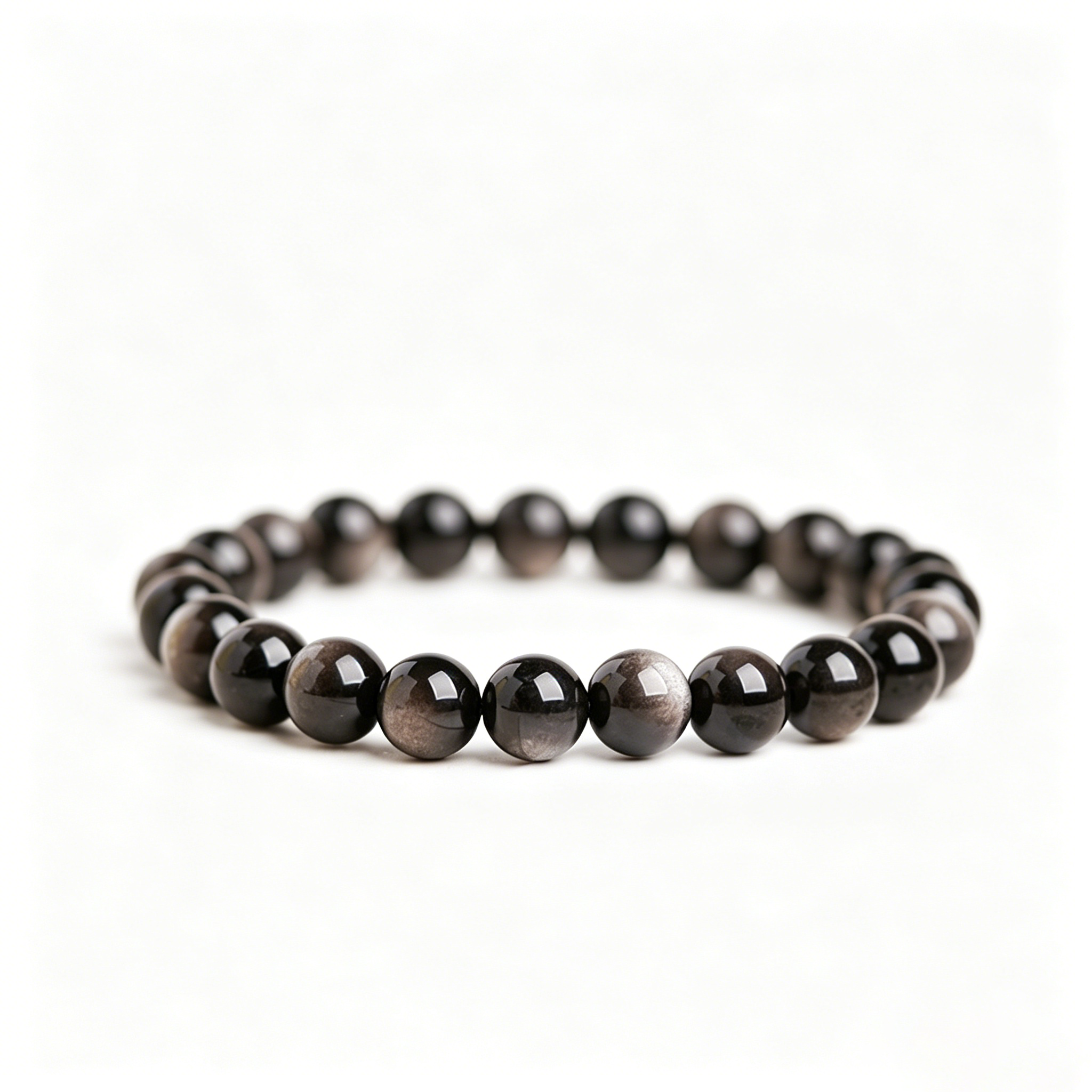 Natural obsidian bracelet