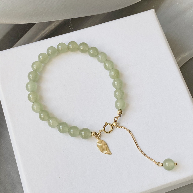 Gold Leaf?Jade Jade Bracelet