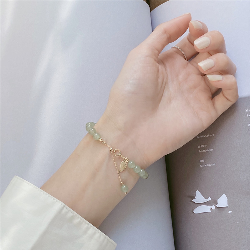 Gold Leaf?Jade Jade Bracelet