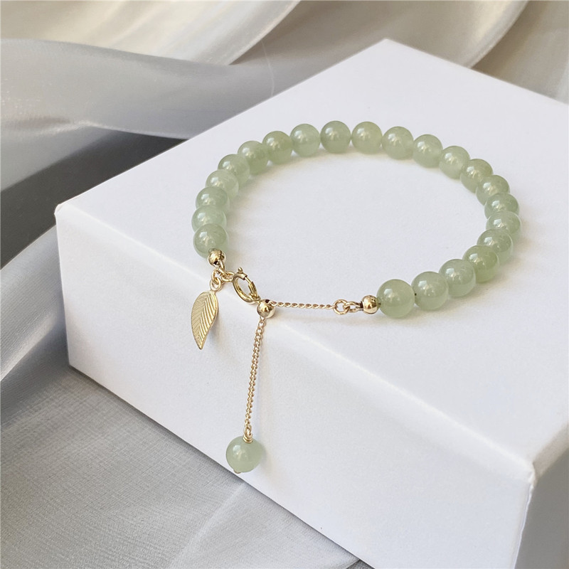Gold Leaf?Jade Jade Bracelet