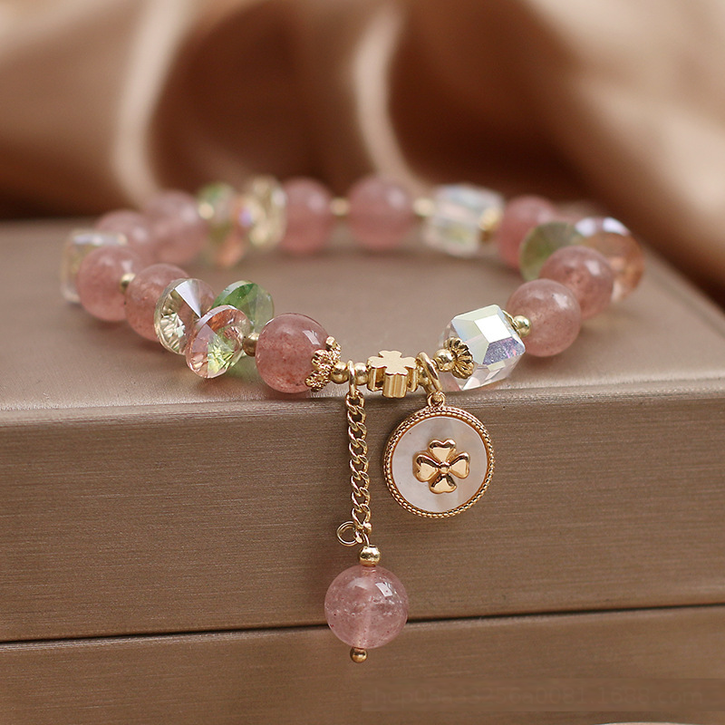 'Lucky Girl' ? Strawberry Crystal Bracelet