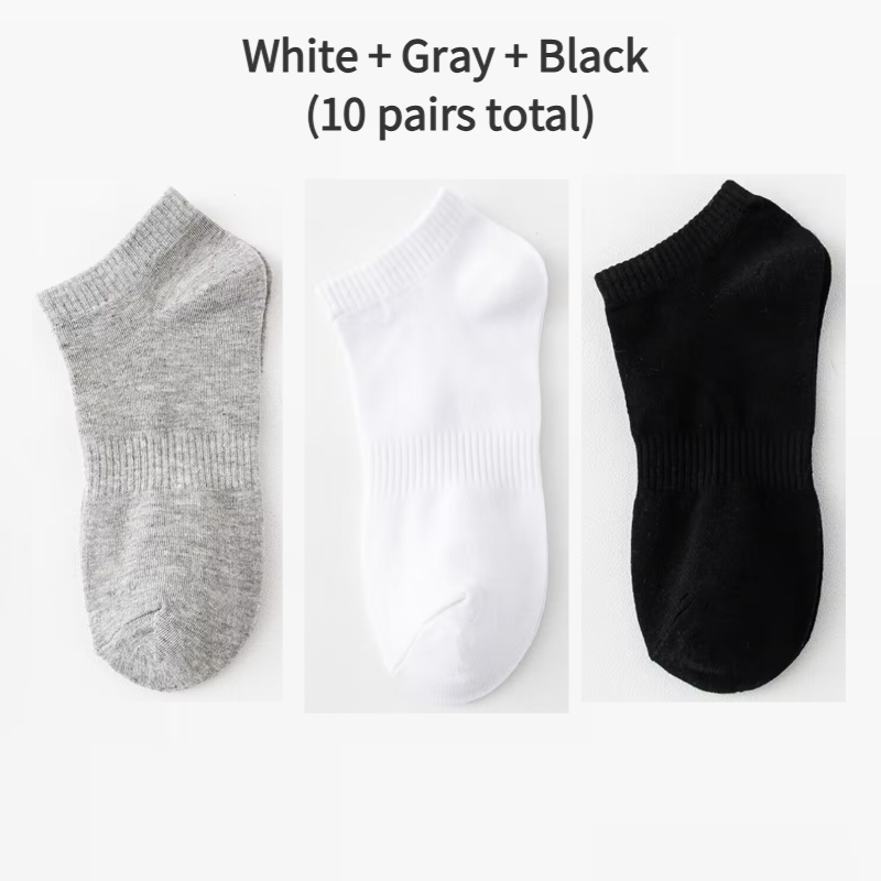 Premium pure cotton low-cut socks (10 pairs for only $15.99)