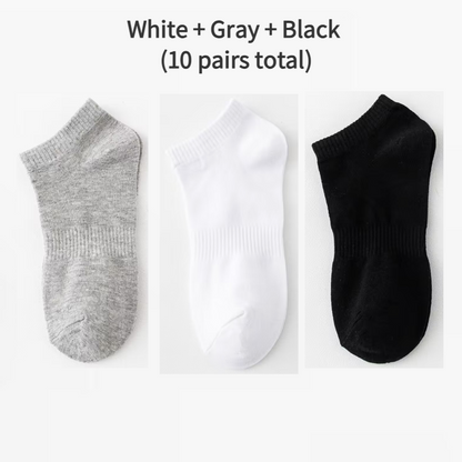 Premium pure cotton low-cut socks (10 pairs for only $15.99)