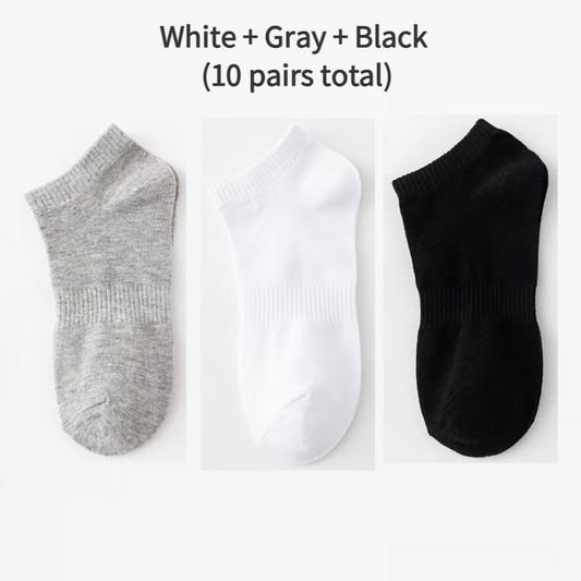Premium pure cotton low-cut socks (10 pairs for only $15.99)