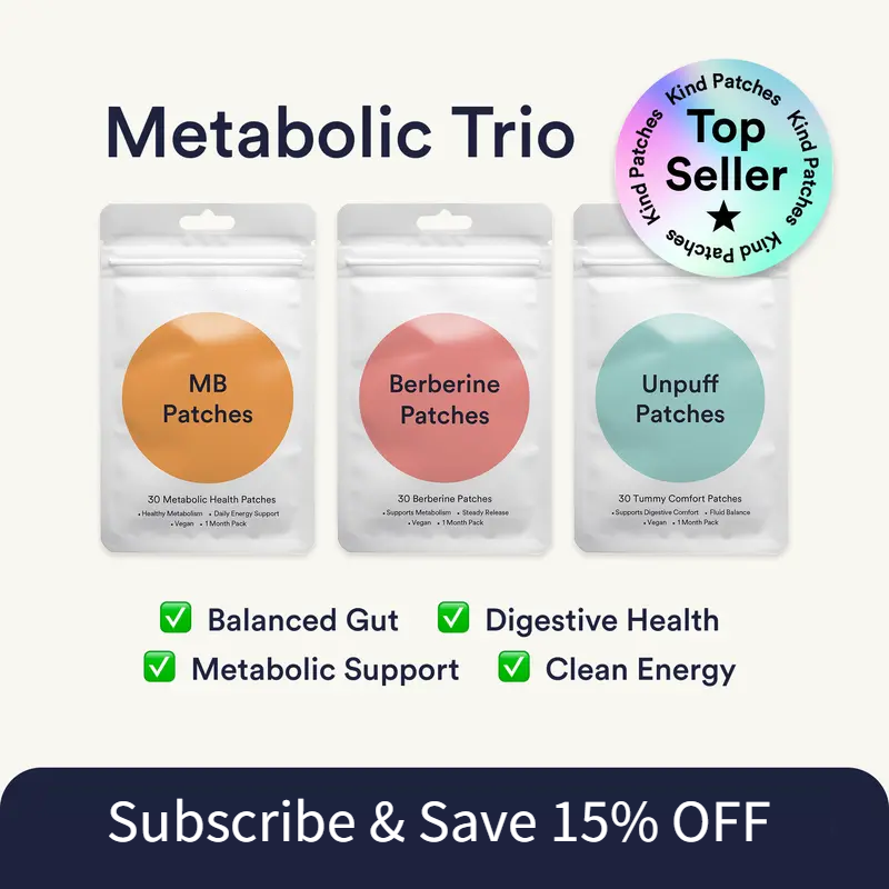 Nixlin™ Patch Metabolism Trio Set, with natural ingredients, promotes metabolism.