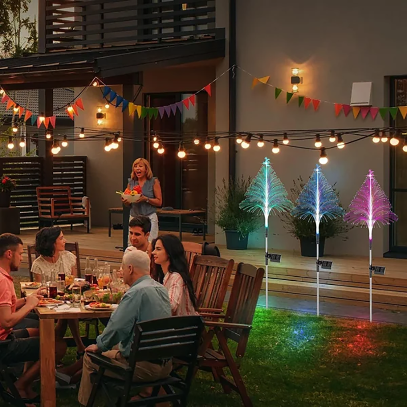 🎄7 Color Changing Solar Christmas Trees Lights🎄