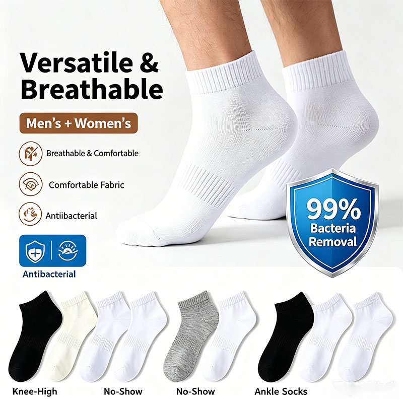 Premium pure cotton low-cut socks (10 pairs for only $15.99)