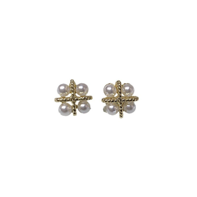 Four Natural Freshwater Pearl Earrings