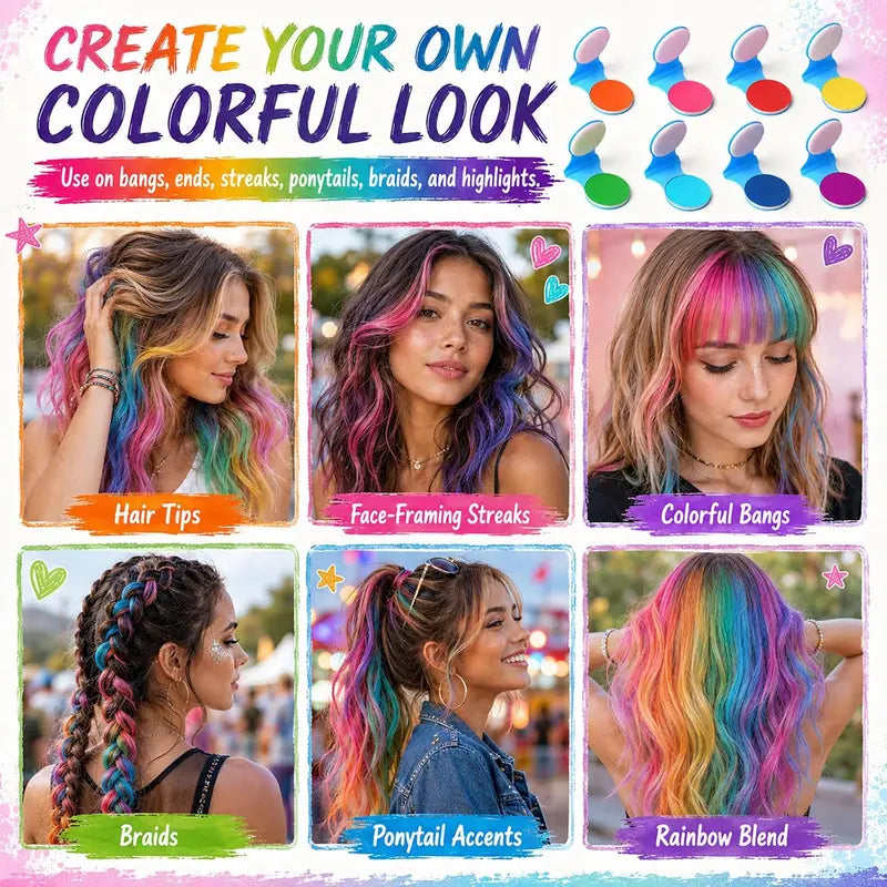 Temporary Halloween Hair Coloring Powder