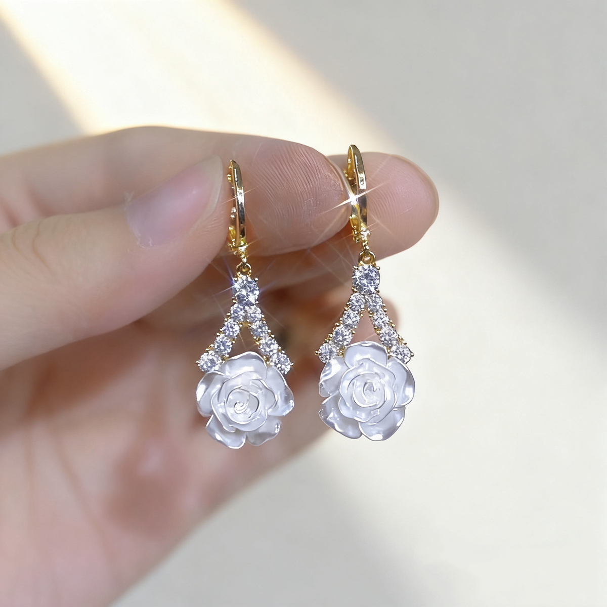 Camellia Diamond Earrings