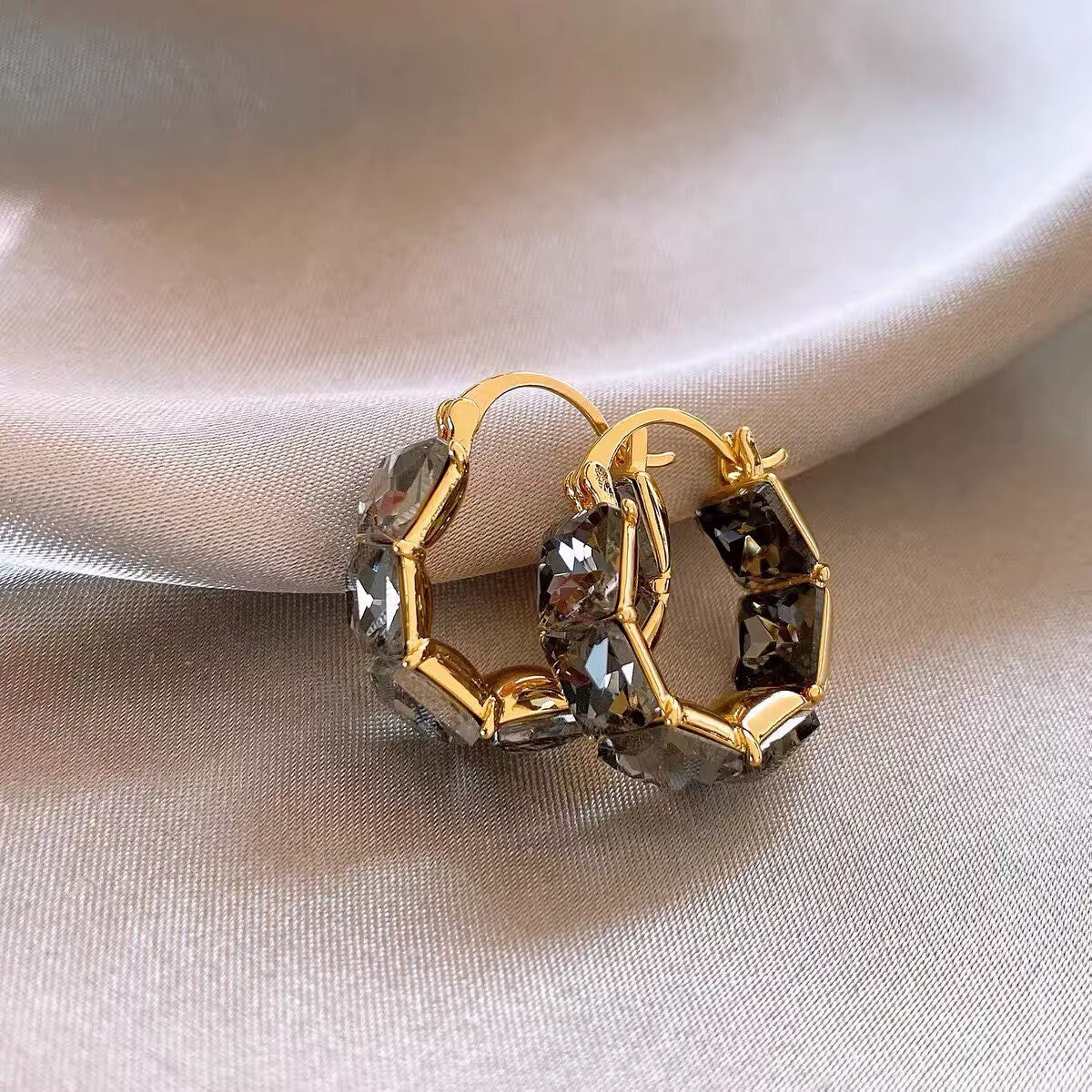 Black Space Earrings
