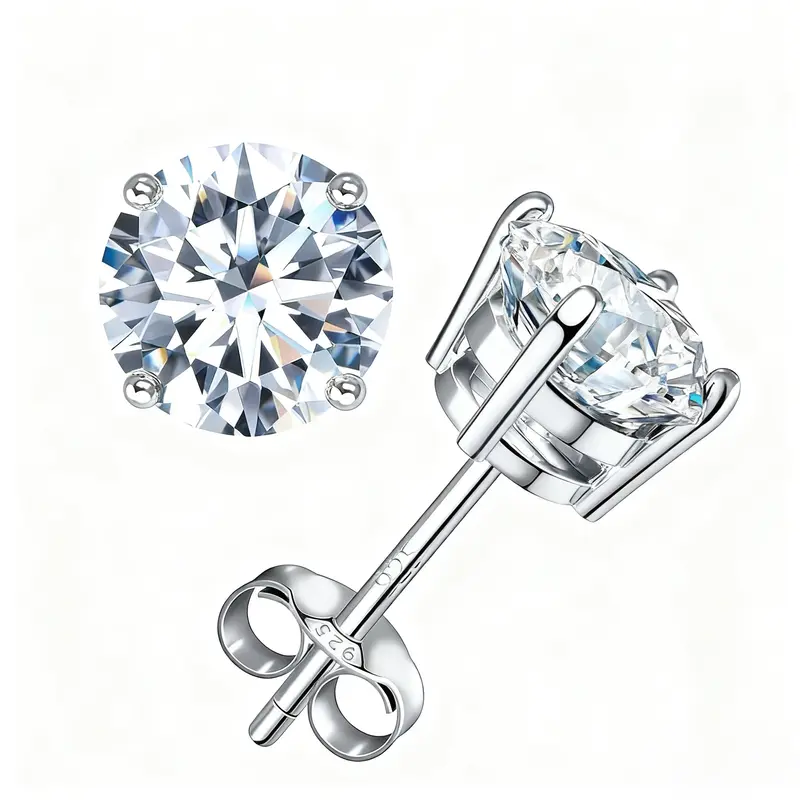925 Sterling Silver Emerald Cut Earrings