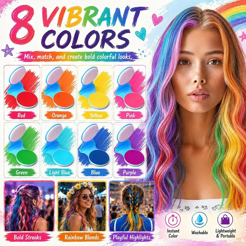 Temporary Halloween Hair Coloring Powder