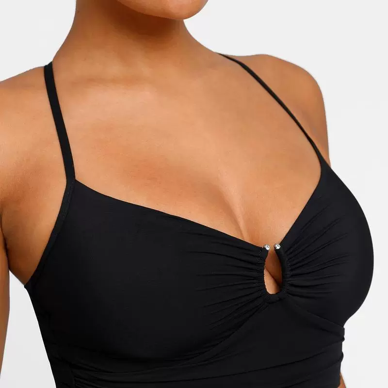 Fitted one-piece swimsuit