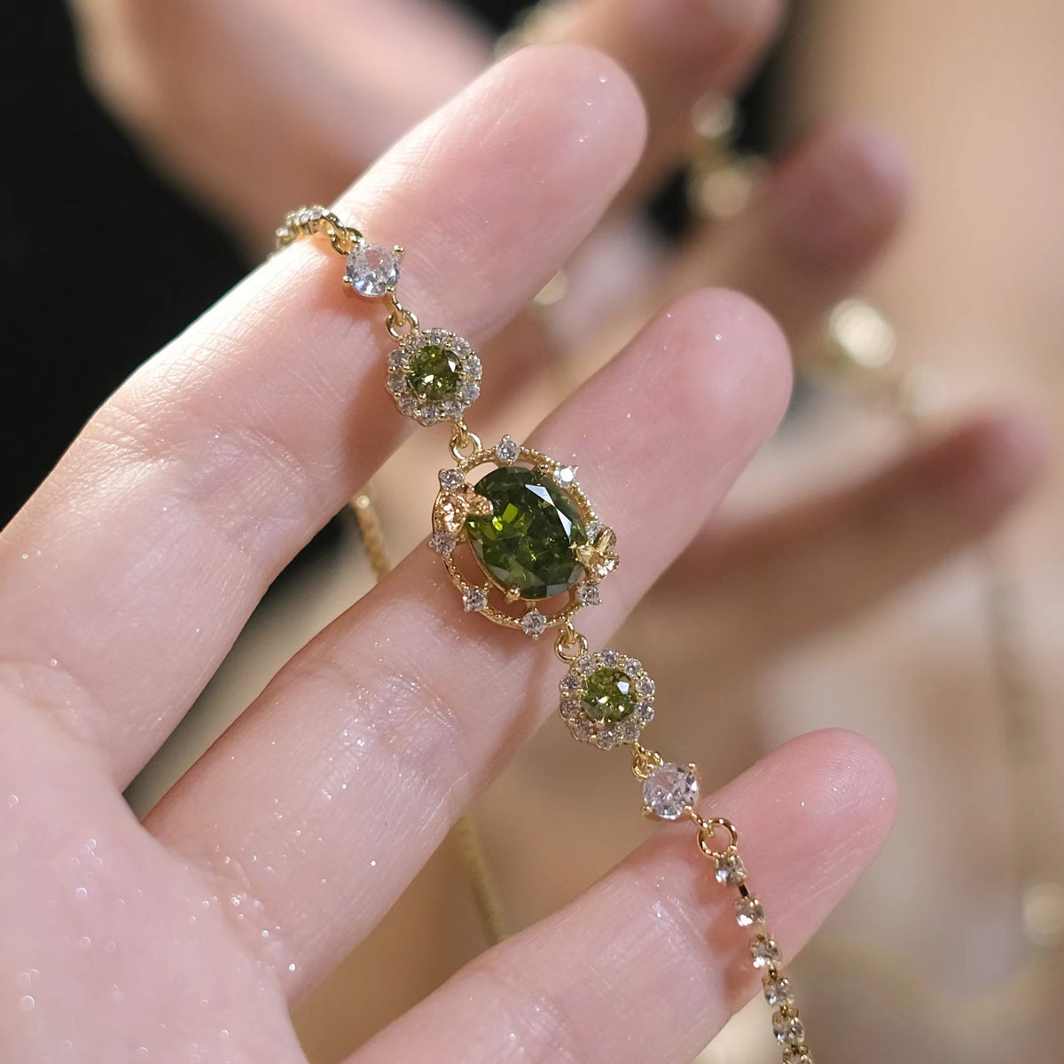 Forest of Life – Green Crystal Jewelry Set