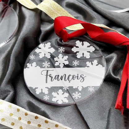Christmas acrylic engraved pendant