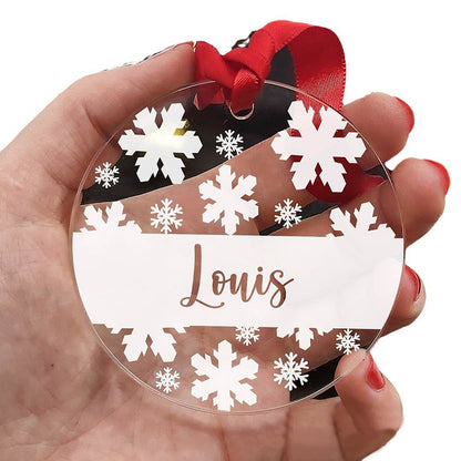 Christmas acrylic engraved pendant