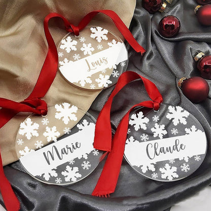 Christmas acrylic engraved pendant