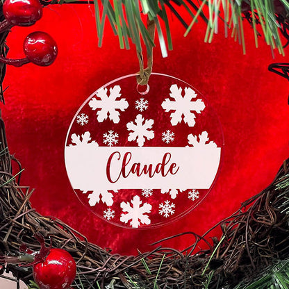 Christmas acrylic engraved pendant