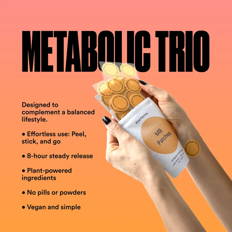 Nixlin™ Patch Metabolism Trio Set, with natural ingredients, promotes metabolism.