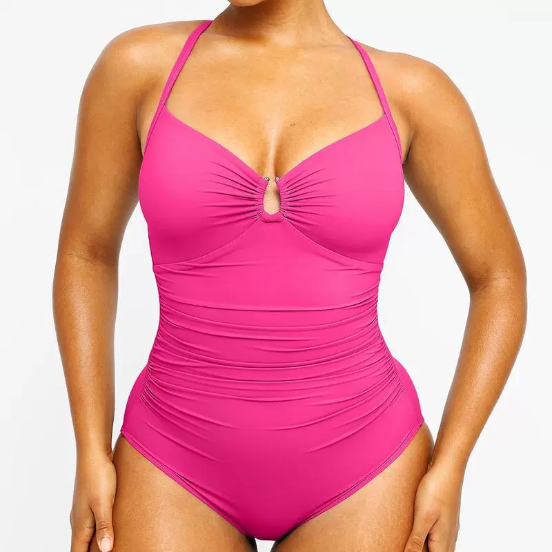 Fitted one-piece swimsuit