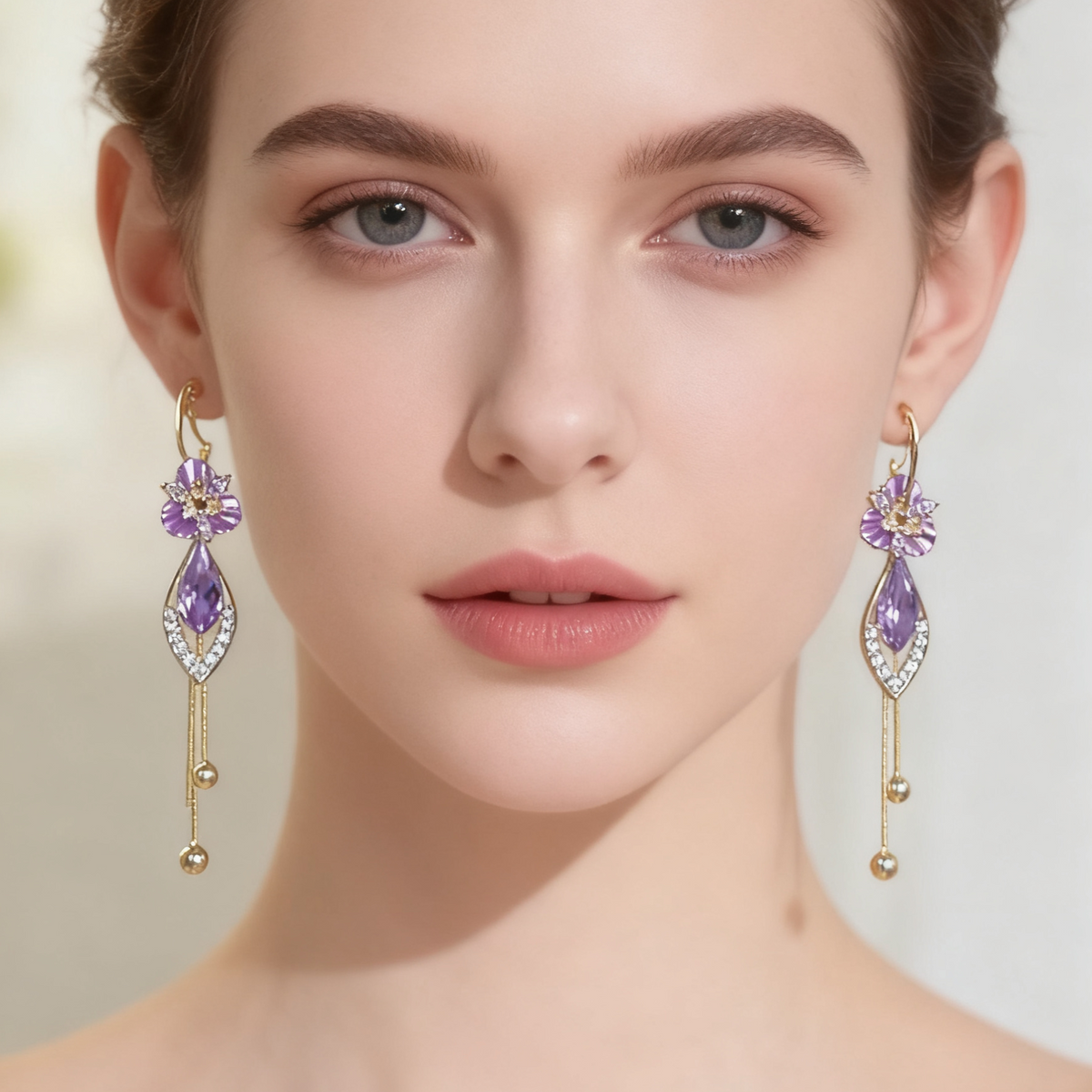 Amethyst Tassel Earrings