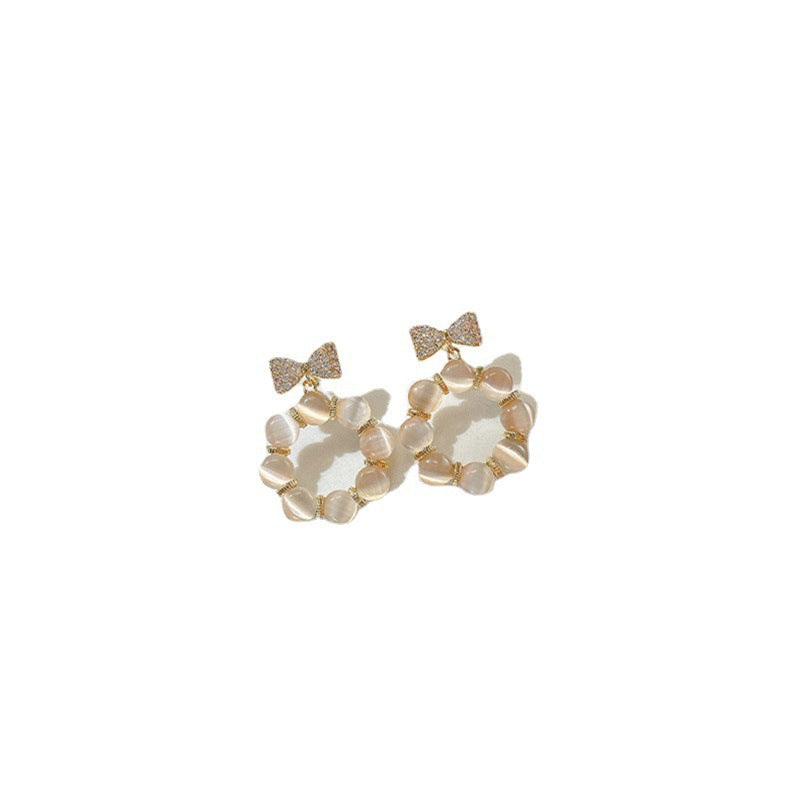 Elegant opal earrings