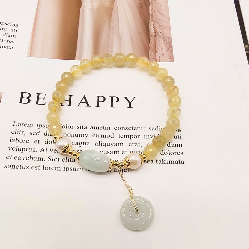 Fortune ? Lucky Buckle Crystal Agate Bracelet