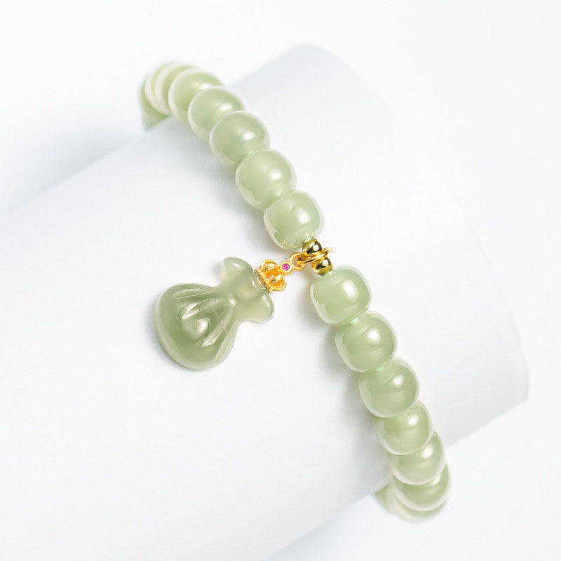 Fortune • Money bag Emerald Jade Stone bracelet
