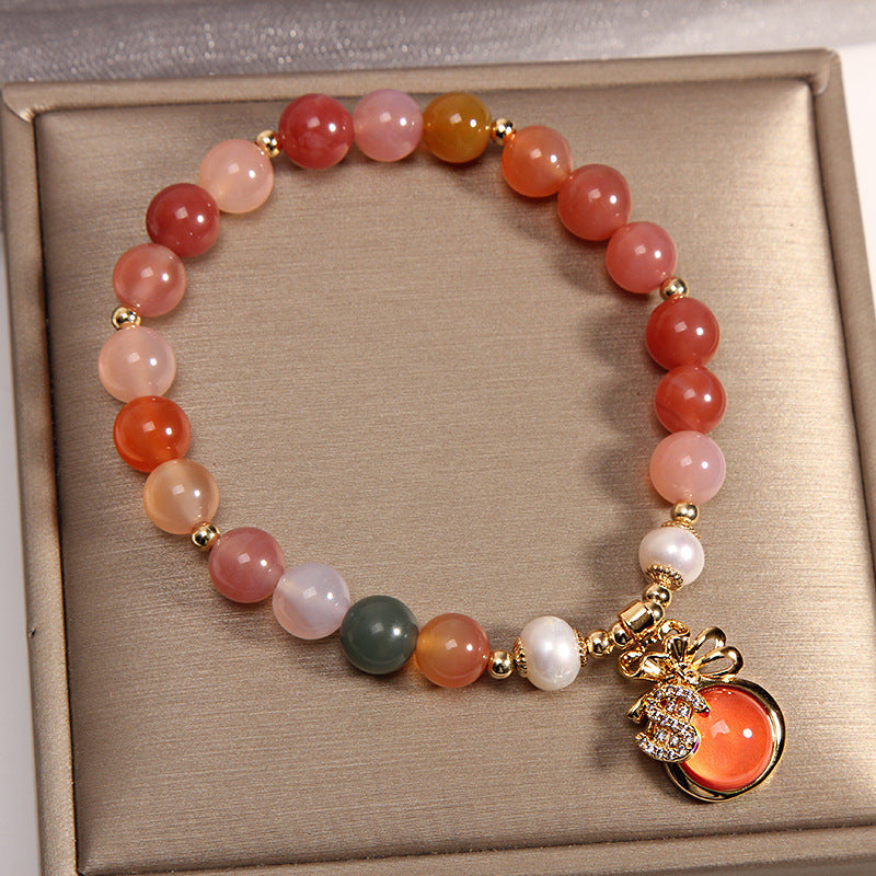 Good luck?many treasure agate bracelet
