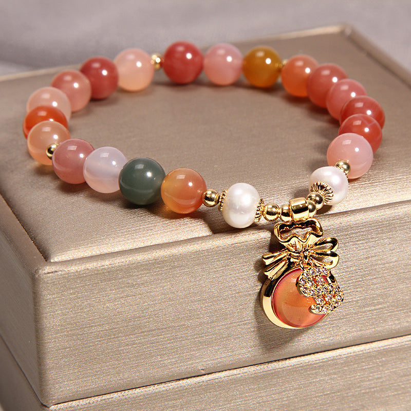 Good luck?many treasure agate bracelet