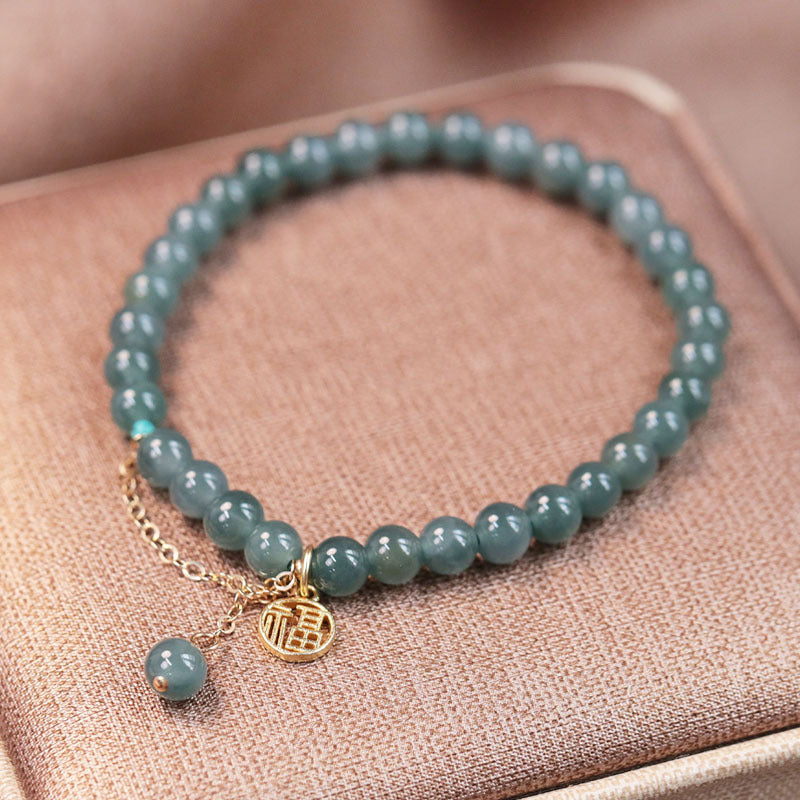 Serene • Soothing Emerald Jade Stone Bracelet