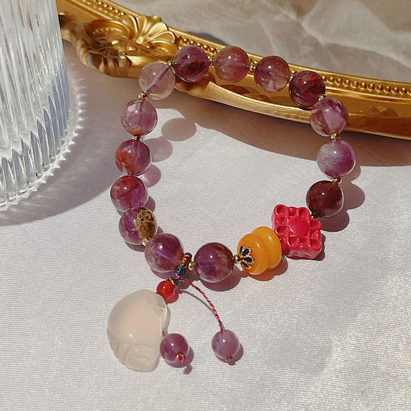 Feet ? Amethyst Jade stone Bracelet