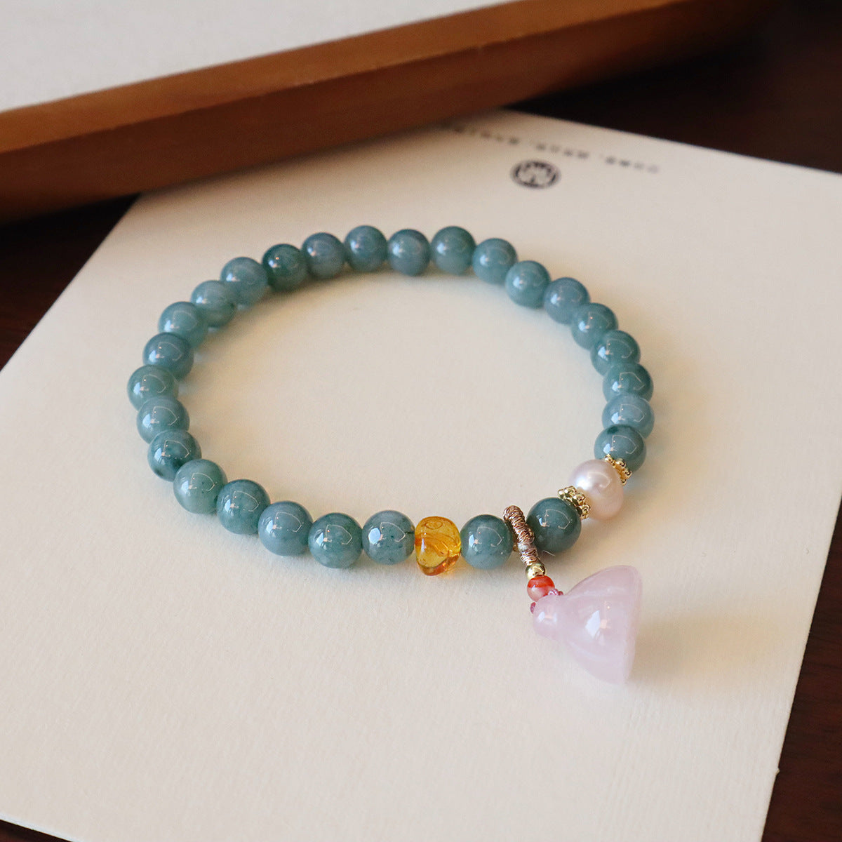 Lotus Pod – Aquamarine Bracelet