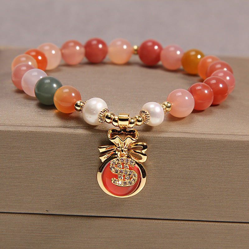 Good luck?many treasure agate bracelet