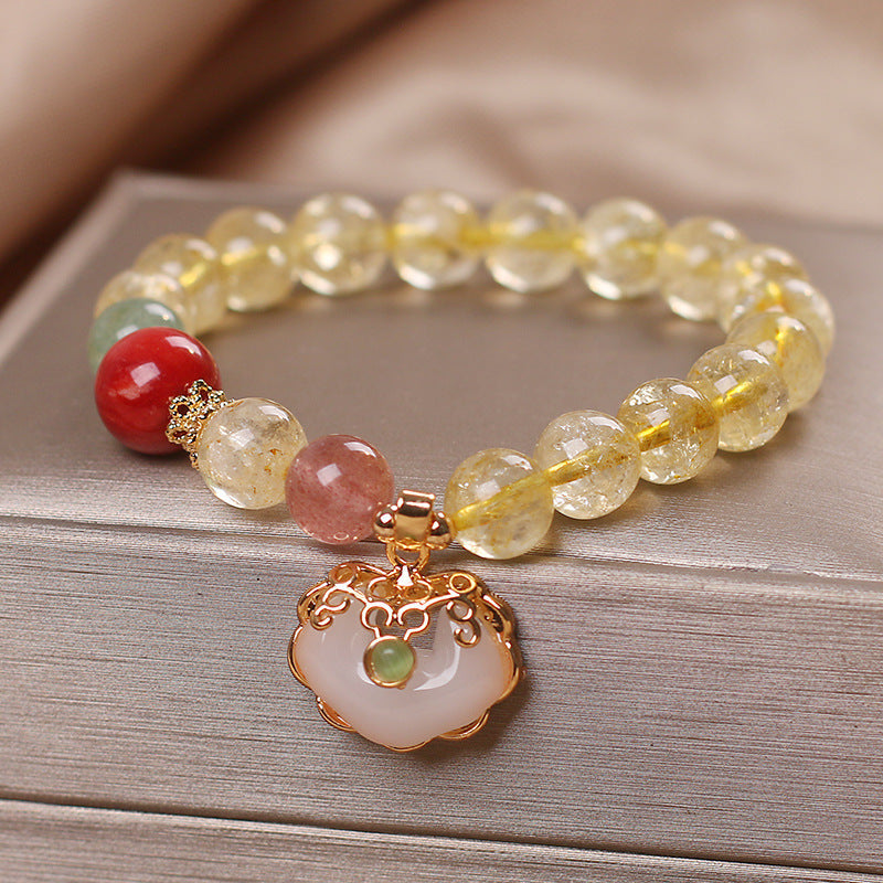 Lucky ? Natural Titanium Crystal Bracelet