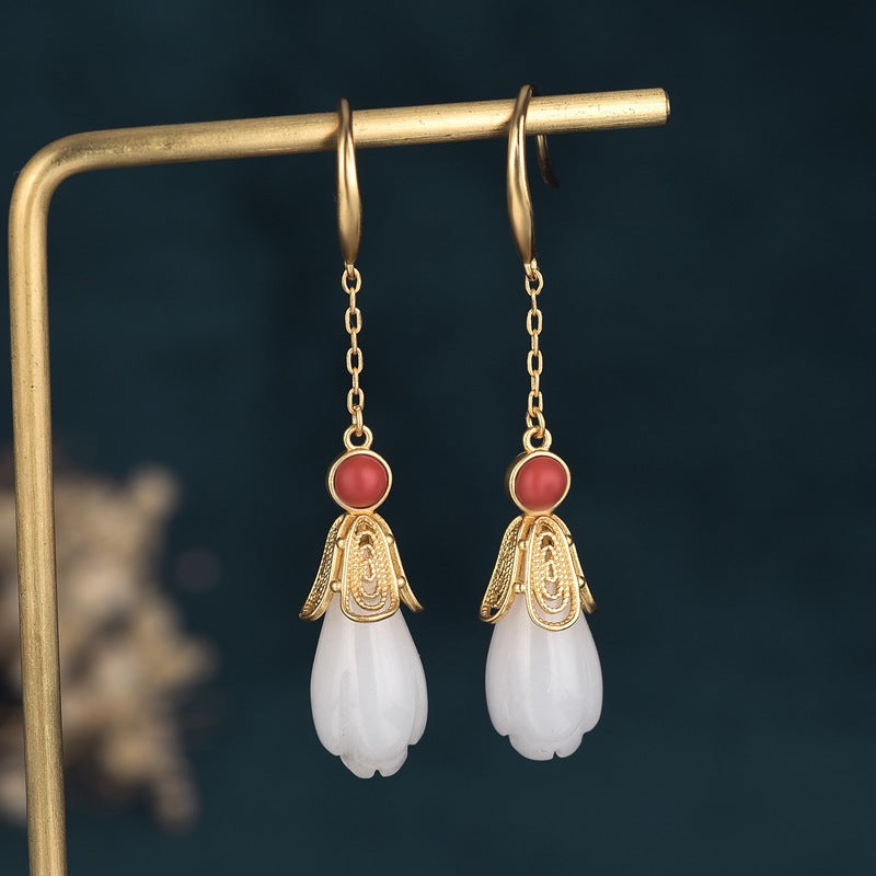 Natural Magnolia Flower Earrings