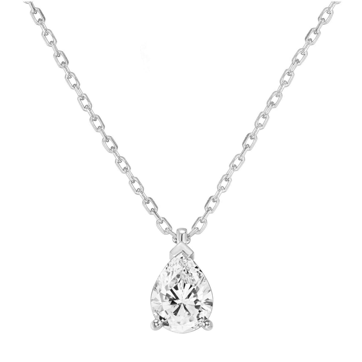 14K Gold Plated Cubic Zirconia Pendant Necklace
