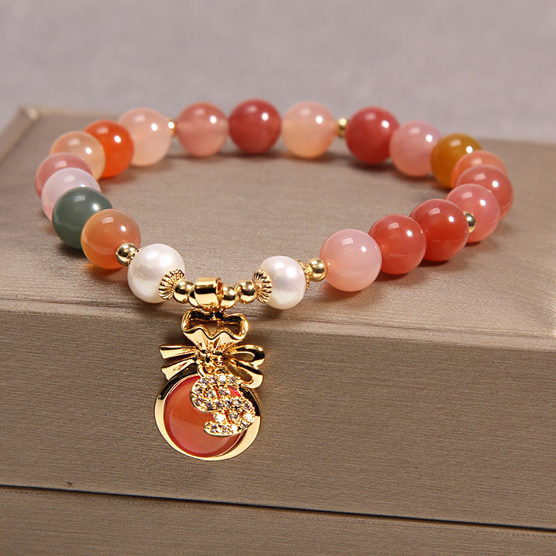 Good luck?many treasure agate bracelet