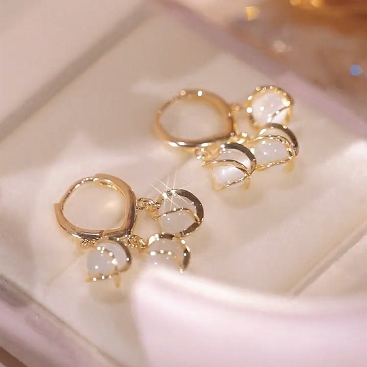 Elegant opal earrings