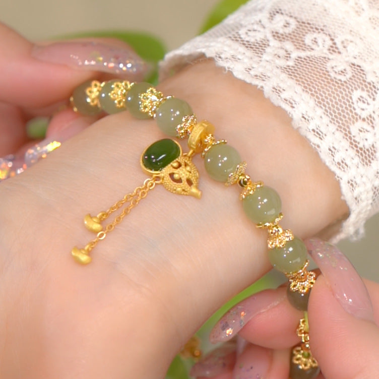 Blessing • Tranquility • Emerald Jade stone Bracelet