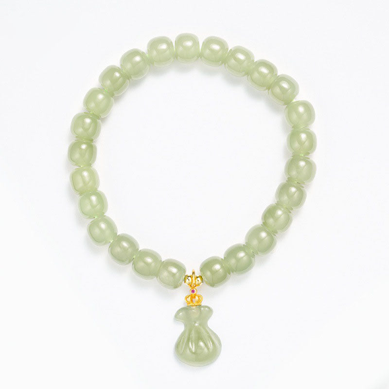 Fortune • Money bag Emerald Jade Stone bracelet