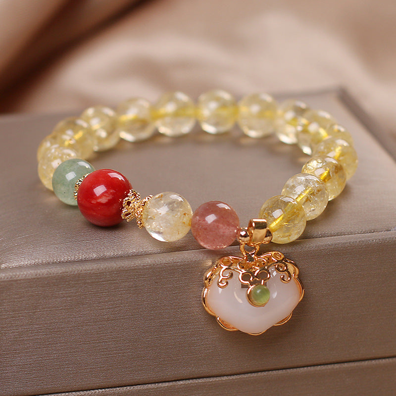 Lucky ? Natural Titanium Crystal Bracelet
